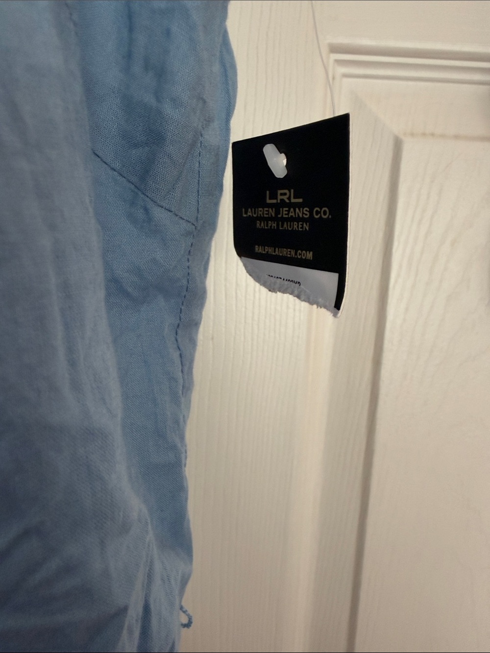 Lauren Ralph Lauren Light Blue Ruffled Wrap Camisole - Picture 3 of 4